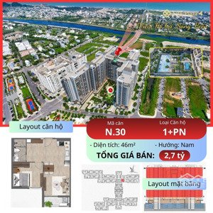 plaza 4 - căn 1pn+ mã n30 view hồ bơi, sông, biển 2,7 tỷ 60m² | xem thêm 5+ căn 1pn f4 giá rẻ