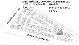 cần bán lô góc hoa hậu tại số 1, khu đất đồng ông, đan phượng, mặt tiền kênh, 3 mặt thoáng