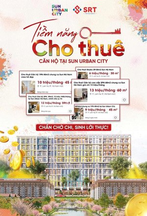 cho thuê căn hộ 3pn - tâm điểm kết nối sun urban city (hà nam)