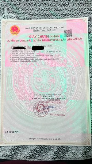 bán đất 333,4m2 tại phan bội châu, cam linh, khánh hòa, giá 9 tỷ vnd