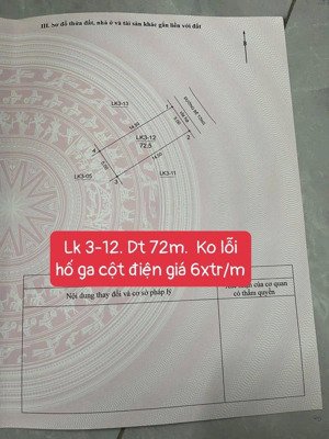 cam kết rẻ nhất đấu giá rặng sắn. chỉ hơn #6xtr/m. diện tích 72,5m, mặt tiền 5m, giá hơn 4ty