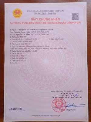 bán đất ở 59.8m2 chính chủ tại khu tập thể f361, thông đồng dầu, đông anh, hà nội