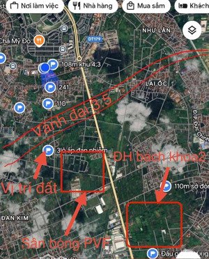 đất thị trấn văn giang giáp sân động pvf giá chỉ nhỉnh 3 tỉ