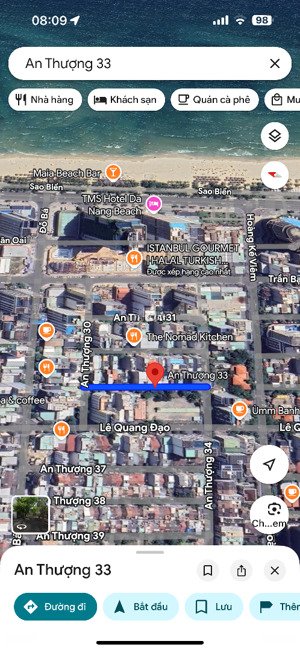 mặt tiền an thượng 33, sát biển mỹ khê. phố tây an thượng.
