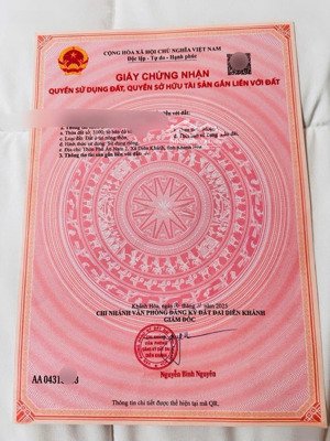 duy nhất 1 lô mặt tiền lầu ông huyện, diên an, đường nhựa 7m thông kinh doanh thuận lợi, sát 23/10