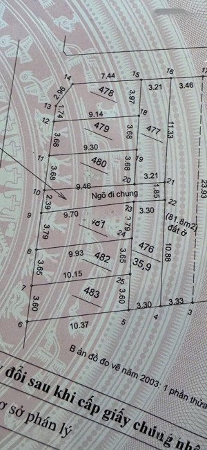 bán đất yên nghĩa, hà đông - 36m2 - ô tô đỗ cửa - giá 2,8 tỷ