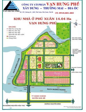 cần bán nền nhà phố góc kdc phú xuân, vạn hưng phú dt: 212.5m giá bán 50tr/m