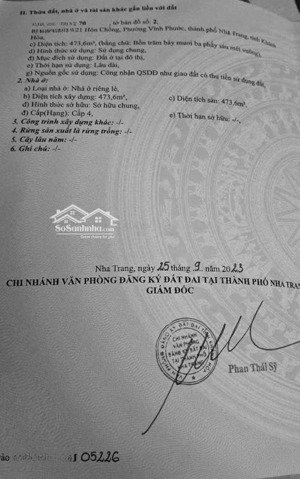 đất mặt đường 2/4 vị trí đắc địa. 473,6m2 ngang 14,1m chỉ 140tr/m2. gần đặng tất. vĩnh phước.