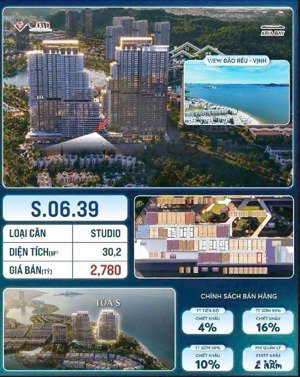 ariabay suất nội bộ, studio hướng đông nam, ck eb1%, lì xì 50tr, htls vay 30 tháng