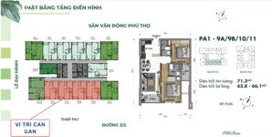 gấp-bán nhanh trong tuần-căn hộ the park avenue 2pn2wc mặt tiền đường 3/2 giá chỉ 6,55 tỷ,dt 71m2