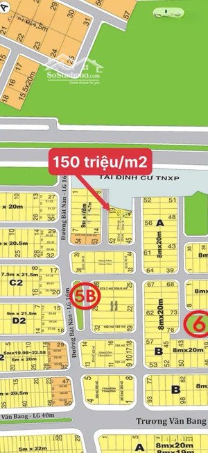 bán nền đất 230m2 thế minh, khu dân cư thạnh mỹ lợi, 150 triệu / m2