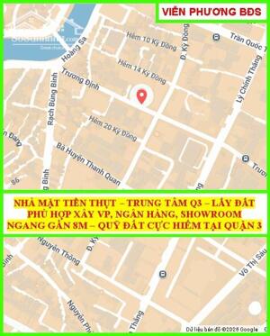 Bán nhà mặt tiền thụt Quận 3 TP.HCM, bề ngang lớn, giá đầu tư cực tốt