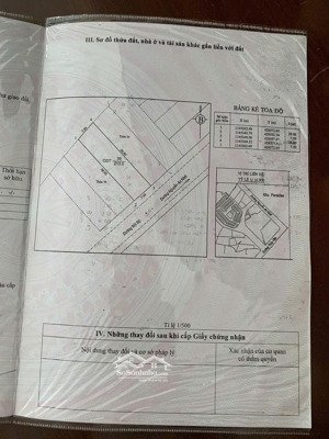 bán đất biệt thự gần tháp tam thắng- đường dương minh châu (khu kiến tạo)- s=213m2=7,5x28m- 25,5 tỷ