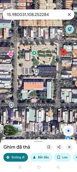 bán nhanh lô đất đẹp đường đông trà 8, đối diện công viên, hướng tây đường 5m5, giá tốt