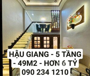 siêu phẩm 5 tầng mới đẹp - hậu giang - 49m2 - ngang 4.1x12m - giá chỉ hơn 6 tỷ - đầy đủ nội thất