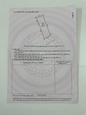 bán lô đất xóm vang, cổ loa, đông anh ô tô vào tận đất dt: 52.2m