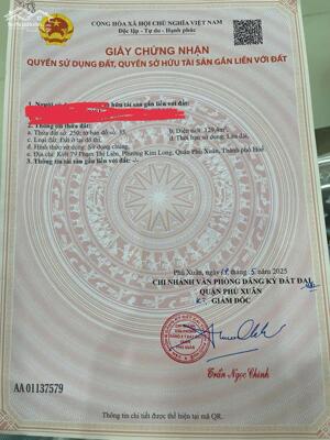 CẦN BÁN LÔ ĐẤT 2 MẶT TIỀN KIỆT 79 PHẠM THỊ LIÊN, TP. HUẾ Khu dân cư hiện hữu, yên tĩnh, không gian thoáng, rất phù hợp để ở hoặc đầu tư lâu dài