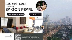 nam minh land - bán căn hộ saigon pearl 2 phòng ngủ - 90m2, tầng cao, hướng mát, chủ nhà thiện chí