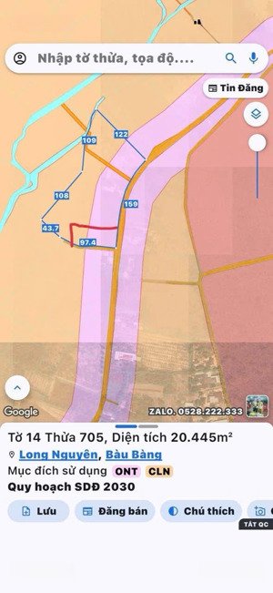 bán đất tại xã long nguyên, 11,2 tỷ, 1268 m2, 150m2 thổ cư, mặt tiền đẹp mặt đường tiện kinh doanh