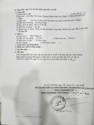 chính chủ bán nhà hẻm nhỏ quận 1 đường bùi thị xuân giá 6,8 tỷ