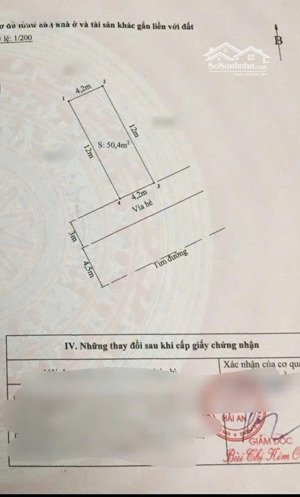 bán đất tđc tràng cát - áp sát dự án ecopark 50,4m ngang 4,2m đông nam đường 12m