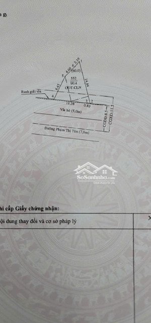 bán đất tại phạm thị tân, 3.85 tỷ, 90.4m2, giá ưu đãi đẹp, nhiều tiện ích