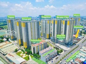 bán căn hộ 2pn, 2wc, 54m2 tại tháp green emerald, bcons city, chỉ với 2,8 tỷ