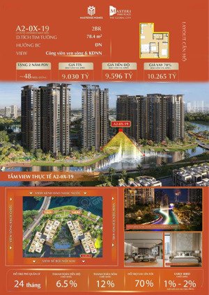 bán 2pn 78,4 m2 view nhạc nước, công viên chỉ 9tỷ030 - rẻ nhất giỏ hàng