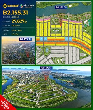 bán đất nền dự án tại han river village (nam hòa xuân), 120 triệu/ m2, 213 m2