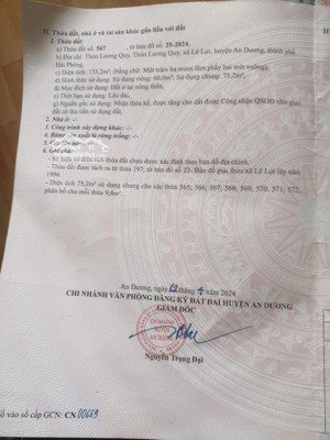 lô đất hiếm siêu đẹp 60m ngay trung tâm phường an dương - xây ở xây trọ đều đẹp