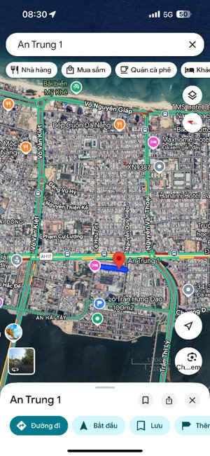 bán lô đất đẹp 98m2 mặt tiền đường 7.5m an trung 1 gần cầu rồng, gần biển mỹ khê - giá tốt