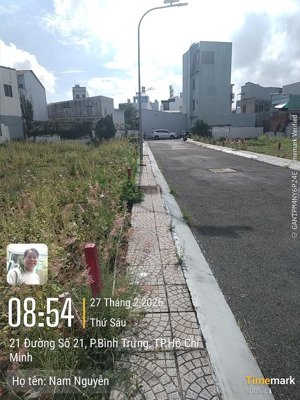 bán cặp nền lô đất //ngay nguyễn duy trinh bình trưng đông, quận 2. ngang 10