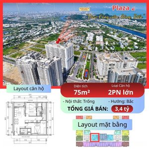 plaza 2 - căn 2pn lớn 75m² không nt, giá tốt 3,4 tỷ | xem thêm 5+ căn f2 rẻ nhất thị trường