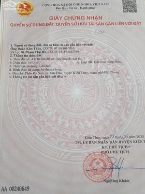 Bán đất Tân Trào - Kiến Thụy - Hải Phòng