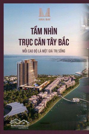 căn ngoại giao giá tốt nhất dự án aria bay chỉ 2 tỷ, view biển, hồ nhạc nước, cầu cảnh quan