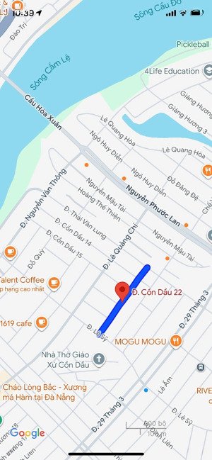 bán đất mặt tiền đường 7m5 cồn dầu 22, gần cầu hòa xuân, dt 100m2, giá chỉ 6 tỷ 1 tl