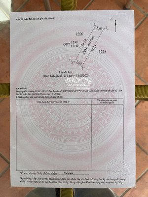 bán đất phú an, bến cát gần ngã tư phú , 5x23m có 100 m2 tc giá 1ty100