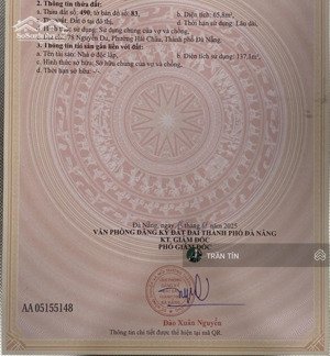 căn nhà mặt tiền đường nguyễn du, hải châu. vị trí trung tâm của trung tâm.