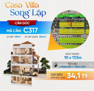 bán căn góc song lập blanca city vũng tàu 175m2 gần công viên nước sunworld 15ha, gía tốt 31,1 tỷ