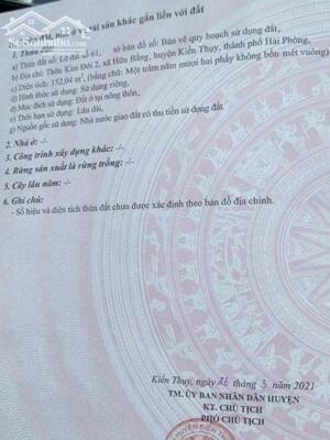 Bán đất Hữu Bằng - Kiến Thụy - Hải Phòng