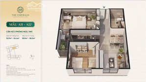 the emerald 68 căn hộ 2pn view vườn trên không giá 3tỷ150 (đã bao gồm vat và pcn)