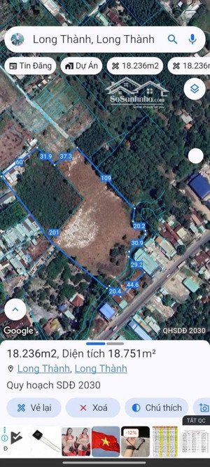 cần bán lô đất 18,236m2 mt đường đt 769 xã lộc an, thổ cư, gần tđc sân bay & sb long thành, giá rẻ