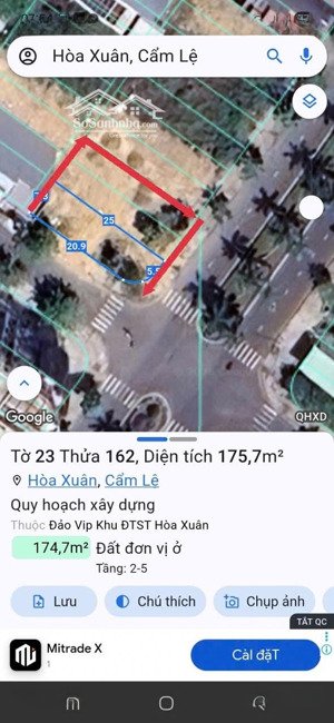 bán 3 lô lk 424m2 ngã tư đường 29 tháng 3 và lê hồng sơn đảo vip hòa xuân quận cẩm lệ tp đà nẵng