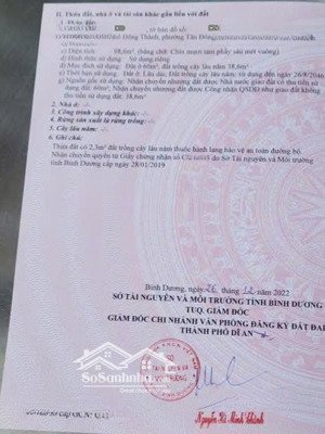 bán đất ngay ngã ba cây điệp tp.dĩ an 98m2 chỉ 3ty700 tl