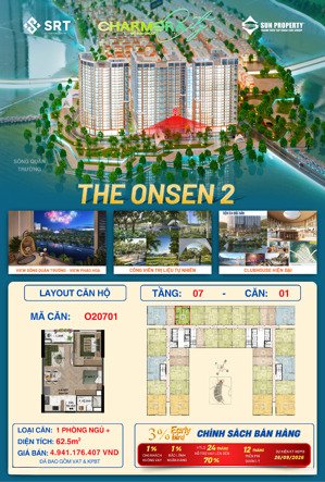 căn 1pn + view pháo hoa toàn cảnh, hướng đn mát mẻ, chỉ chưa tới 73tr/m2, đầu tư dài hạn