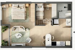 2pn - 1wc 52m2, view công viên - hồ bơi tòa t2 chỉ 2.14 tỷ (70%) nhận nhà tháng 10 - 2026