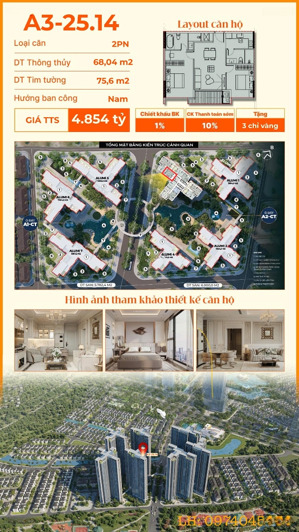 duy nhất căn 2pn, tầng trung, 2pn tách biệt - alumi, alluvia city, xuân cầu