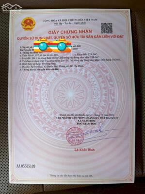 Kẹt tiền cần bán gấp lô đất cách biển chỉ có 4km cực kỳ yên tĩnh dt 274m2