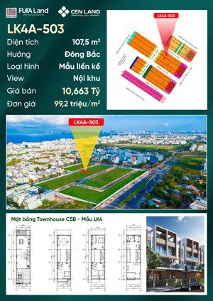 futa kim phát, 10,66 tỷ, 107,5m2 view đẹp ở đường hoàng thị loan, đà nẵng