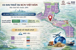 cần chuyển nhượng 20ha đất kcn việt hàn ( có tách lẻ từ 1 ha )
